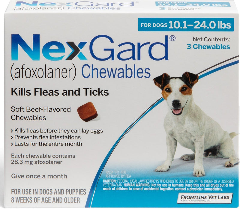 NexGard Chewable Tablets for Dogs 10.1-24 lbs