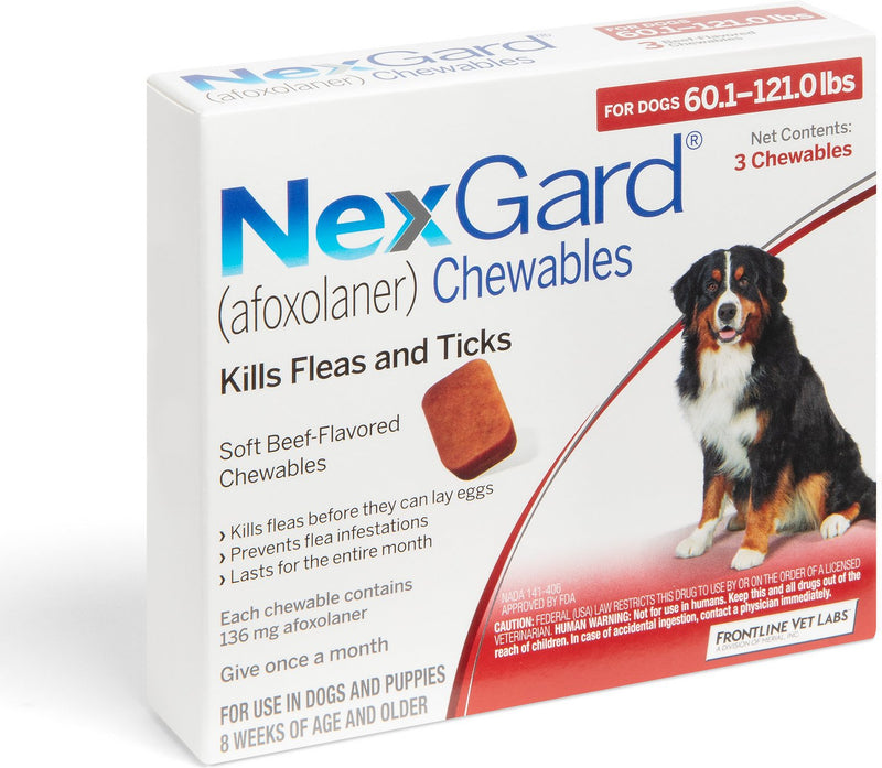 NexGard Chewable Tablets for Dogs 60.1-121 lbs