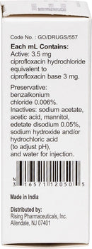 Ciprofloxacin Ophthalmic Solution .3%, 5-mL