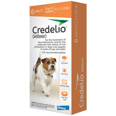 Credelio Chewable Tablet 12.1-25.0 lbs 6 treatments (Orange box)
