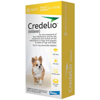 Credelio Chewable Tablets 4.4-6lbs 6 treatments (Yellow box)